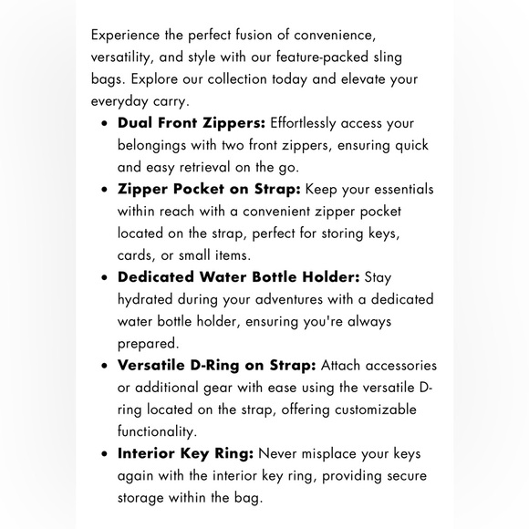 DUCHAMP GREY RUBBERIZED Cool Motorcycle Riders Travel Vacay Unisex SLING BAG NWT - Picture 5 of 14